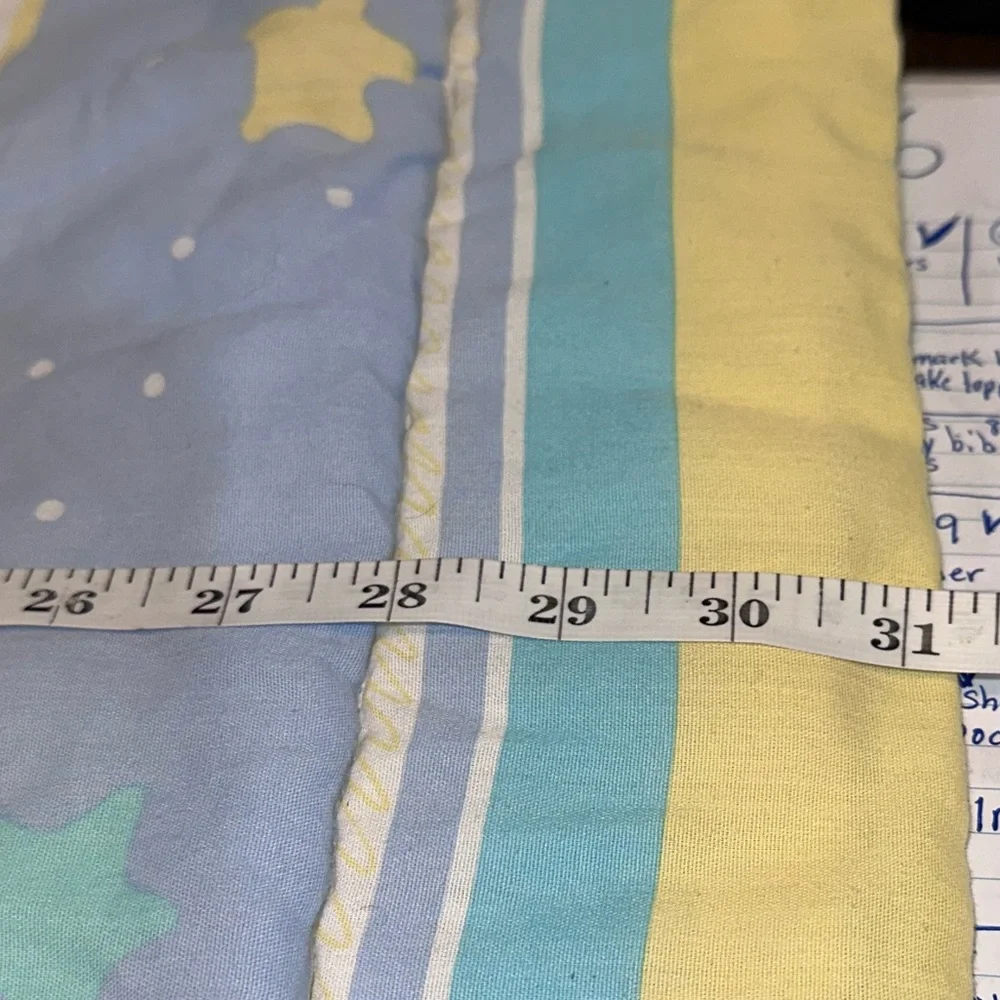 Vintage Disney Pastel Mickey Crib Quilt nursery 41.5”‎ x 31.5”